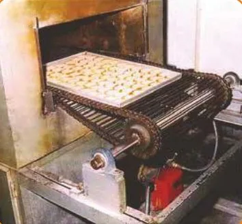 Conveyor bakery oven with Riello gas burner